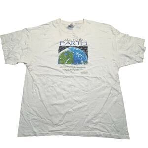 Vintage 2010 Advice From The Earth Graphic T Shirt Eco Nature Quote Tee Men XL